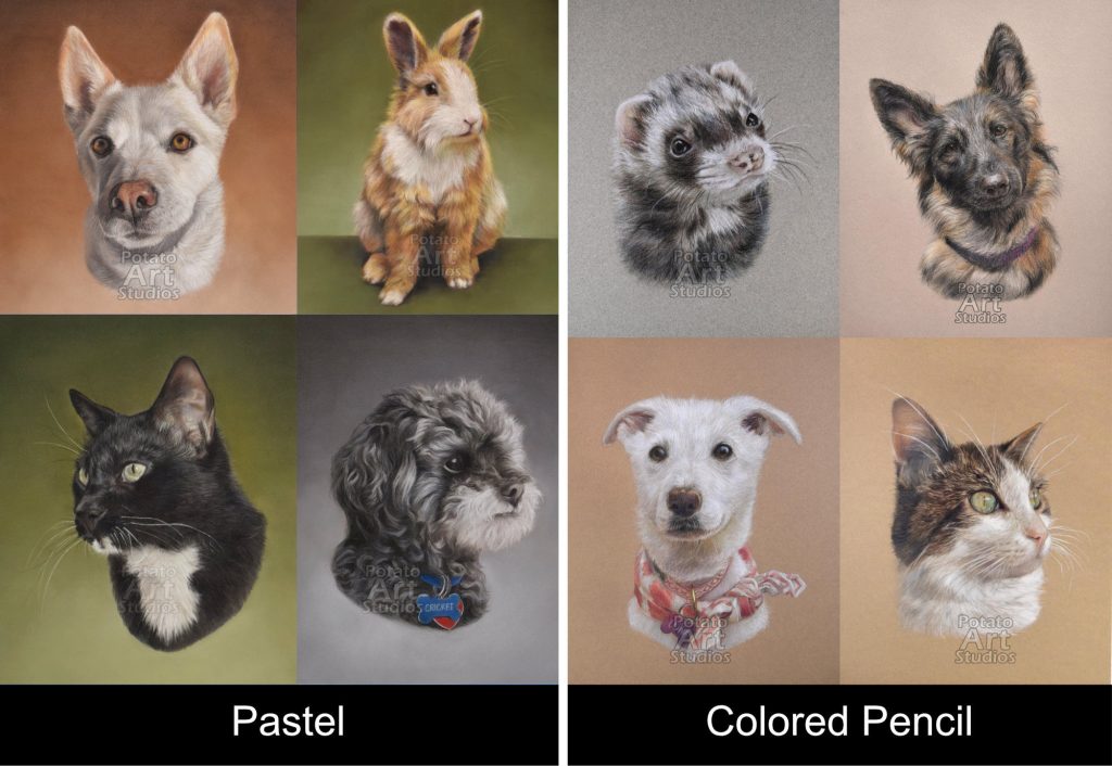 What's the difference between colored pencils and pastels