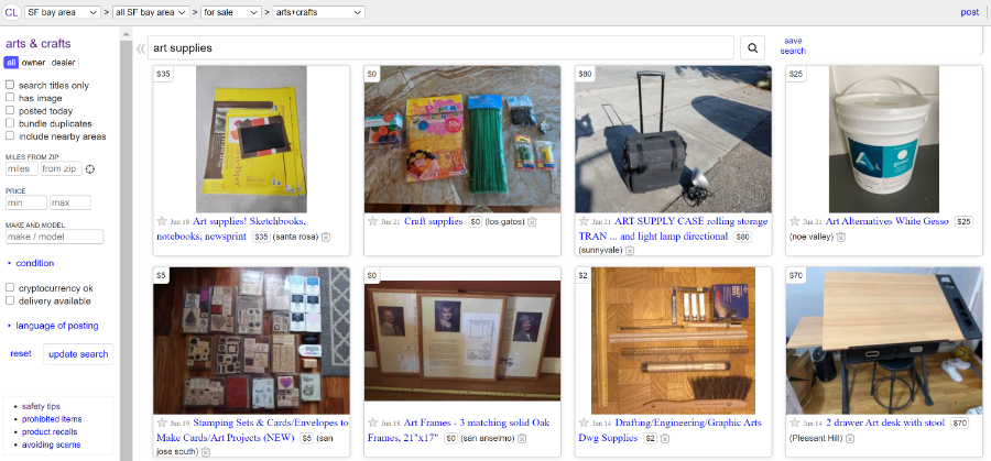 Painting supplies - arts & crafts - by owner - sale - craigslist