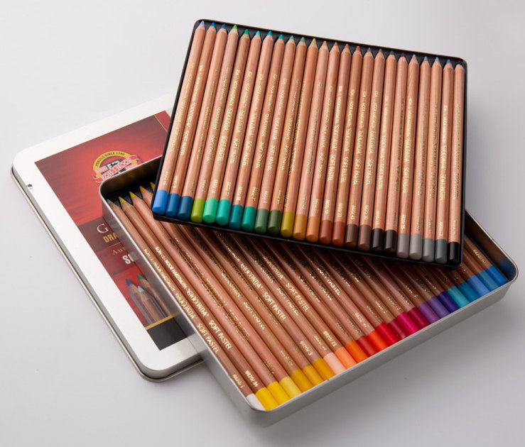 Koh-I-Noor Gioconda Soft Pastel Pencil Tin Set of 12