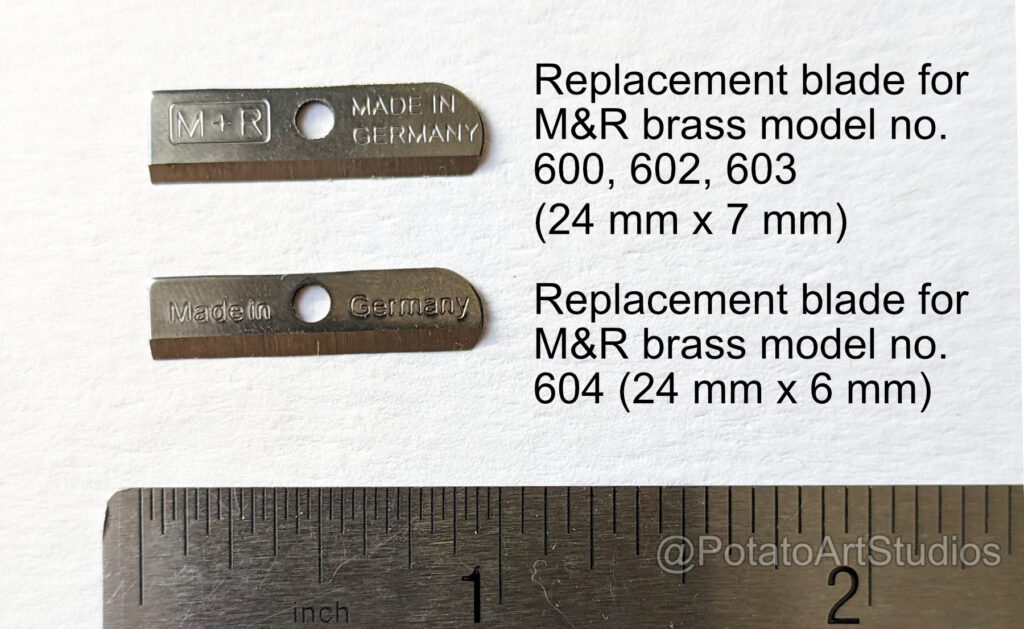 Mobius & Ruppert replacement blades for 600, 602, 603, and 604 brass models 